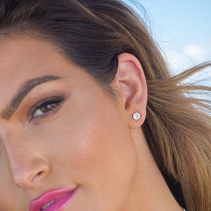 Rose Gold Patina Ultra Mini Bling Earrings