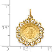 Load image into Gallery viewer, Miraculous Medal Charm - 14K Yellow Gold