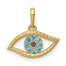 Load image into Gallery viewer, 14K Gold Evil Eye Pendant