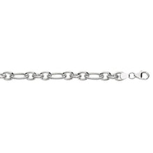 Load image into Gallery viewer, Silver Twisted Oval Round Link Bracelet