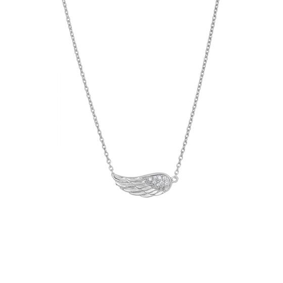 Sterling Silver Single Angel Wing Necklace