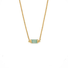 Load image into Gallery viewer, Gemstone choker, Amazonite- Gold Plated