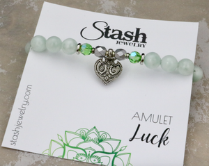 Amulet Bracelet - Luck - Green Moonstone