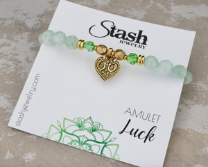 Amulet Bracelet - Luck - Green Moonstone
