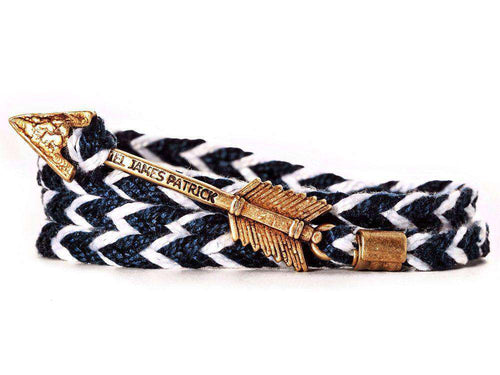 Navy & White Archer Arrow Wrap Bracelet - Kiel James Patrick