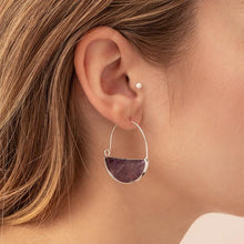 Load image into Gallery viewer, Stone Prism Hoop Earring