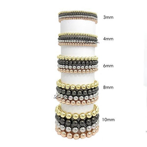 Simply Plain Beaded Stretch Bracelets