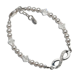 Sterling Silver Baptism Bracelet - Infinity