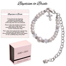 Load image into Gallery viewer, Baptism to Bride Baby Cross Bracelet Christening Gift
