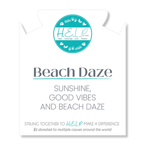 Beach Daze -Aqua Blue SeaGlass Stacker