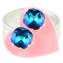 Load image into Gallery viewer, Bermuda Blue Cushion Bling - JoJoLovesYou