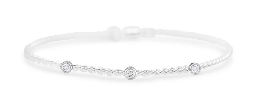 Power of Attraction Bracelet 3 Stone CZ