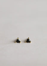 Load image into Gallery viewer, Black Tourmaline Stud Earrings