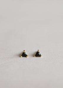 Black Tourmaline Stud Earrings