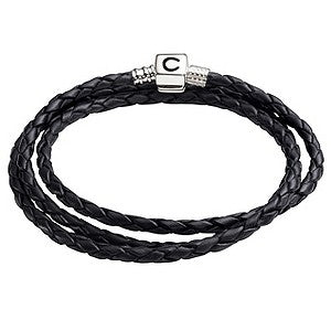 Black Braided Leather Wrap Bracelet or Necklace