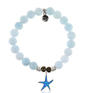 Star Of the Sea Blue Opal Charm Bracelet - TJazelle
