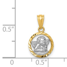 Load image into Gallery viewer, Cherub Pendant -14K with Rhodium