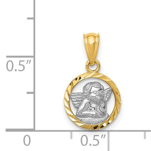 Cherub Pendant -14K with Rhodium