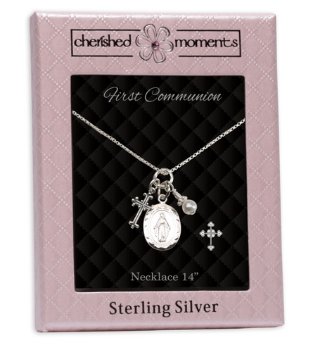 First Communion Necklace - Sterling Silver