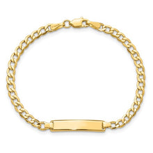 Load image into Gallery viewer, Baby or Child Semi-Solid Cuban Link ID Bracelet - 14K Yellow Gold