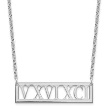 Load image into Gallery viewer, Roman Numeral Custom Bar Necklace