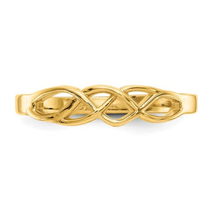 14k Free Form Knot Ring, Size 7