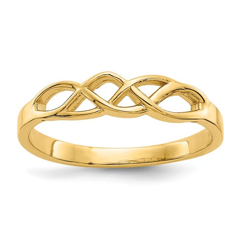 14k Free Form Knot Ring, Size 7