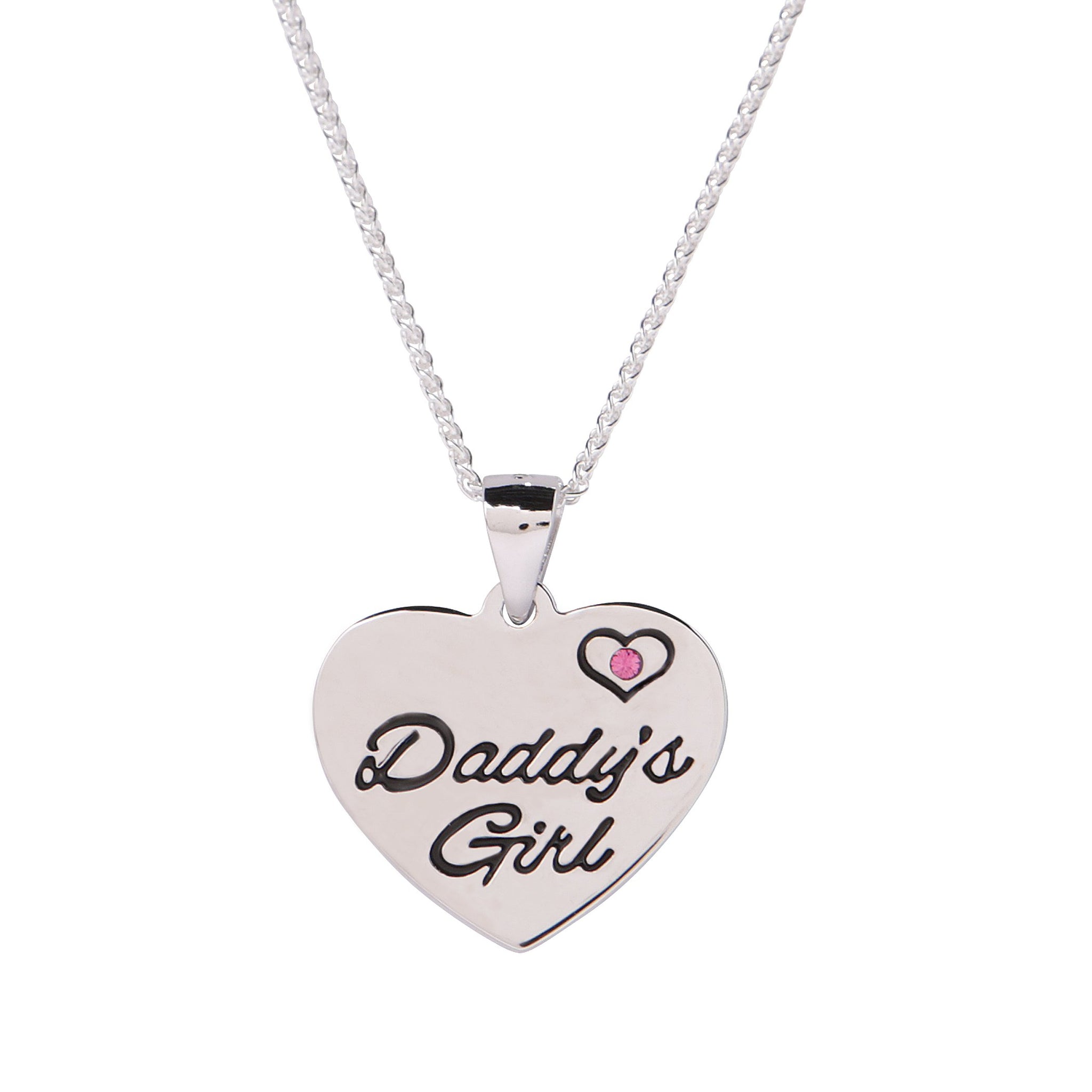 Heart Necklace Daddys Princess Necklace Daddy's Girl Heart