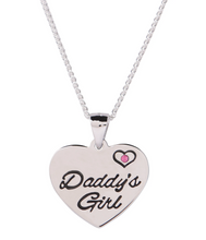 Load image into Gallery viewer, Daddy&#39;s Girl Heart Necklace - Sterling Silver