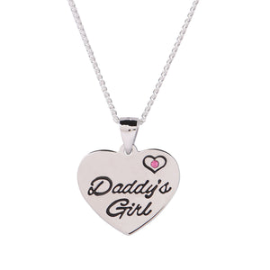 Daddy's Girl Heart Necklace - Sterling Silver