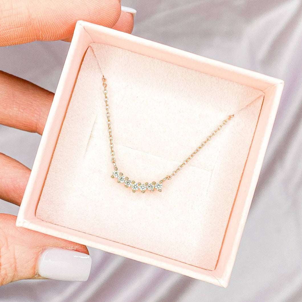 Sprinkle Necklace in Cubic Zirconia - Chloe & Lois