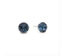 Load image into Gallery viewer, Denim Ultra Mini Bling Earrings