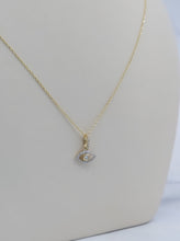 Load image into Gallery viewer, Diamond Eye Pendant &amp; Chain - 14K Yellow Gold