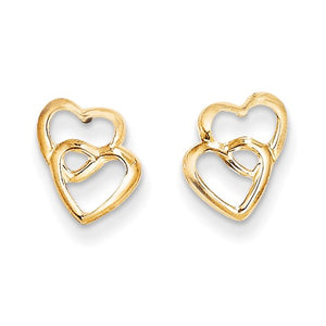 14k Madi K Hearts Post Earrings