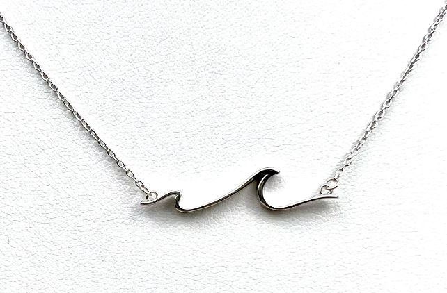 Double Wave Sterling Silver Necklace