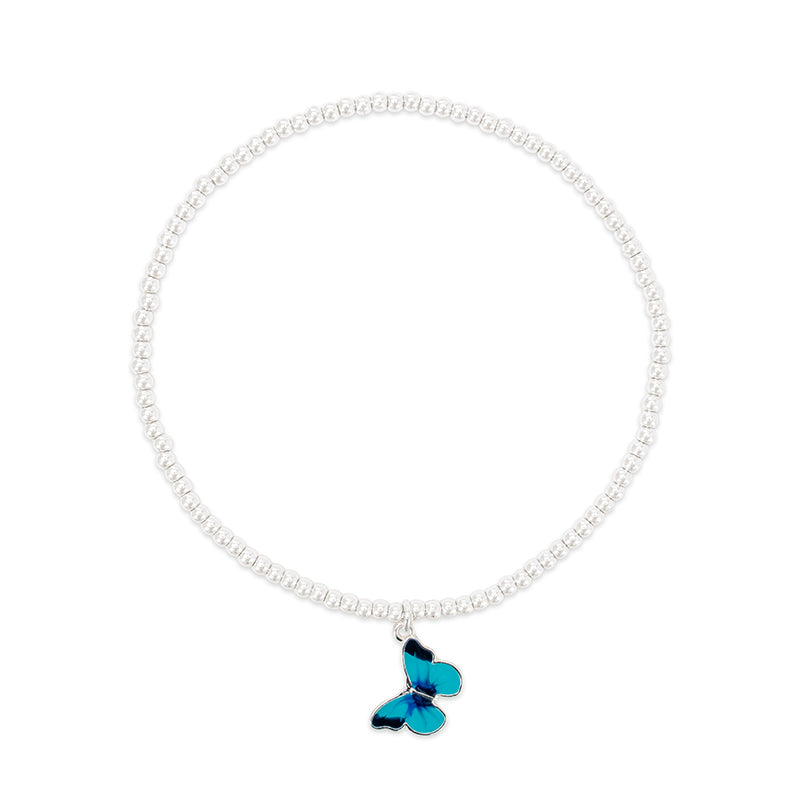 Blue Morpho Butterfly Stretch Anklet