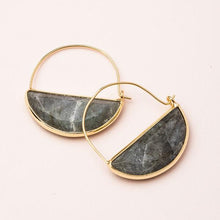 Load image into Gallery viewer, Stone Prism Hoop Earring