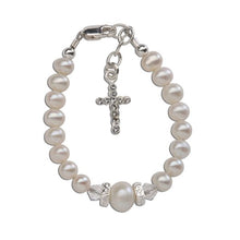 Load image into Gallery viewer, Eden - Sterling Silver Pearl Bracelet (Size Small 0-12 Months)