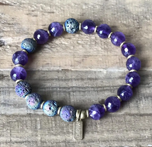 Load image into Gallery viewer, &quot;Emotional Healing&quot; Amethyst Essential Oil Diffuser Bracelet