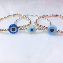 Load image into Gallery viewer, &quot;Opal Evil Eye&quot; Beaded Bracelet - Our Whole Heart