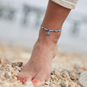 Evil Eye Stretch Anklet - Luca and Danni