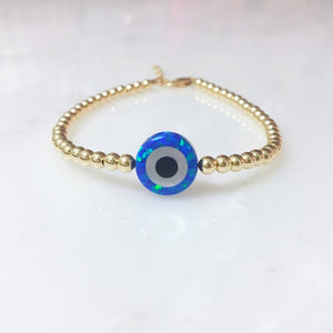 "Opal Evil Eye" Beaded Bracelet - Our Whole Heart