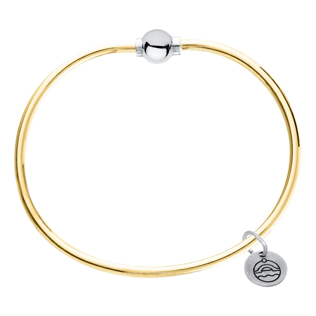 Gold Filled with Sterling Silver Single Ball - Cape Cod Bangle