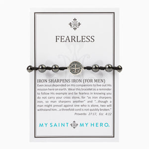 "Fearless" Blessing Men's Adjustable bracelet - My Saint My Hero