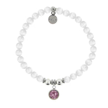 Load image into Gallery viewer, February Amethyst Crystal Charm Charity Bracelet- TJazelle H.E.L.P