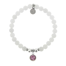 Load image into Gallery viewer, February Amethyst Crystal Charm Charity Bracelet- TJazelle H.E.L.P