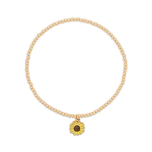 Sunflower Stretch Anklet - Luca and Danni