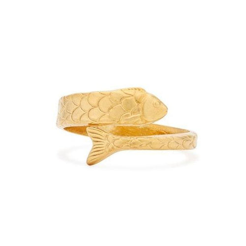 Alex and Ani Fish Ring Wrap - Gold Plated
