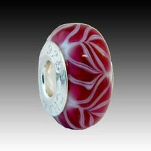 Load image into Gallery viewer, Fuchsia Flames Murano Glass - Chamilia Bead