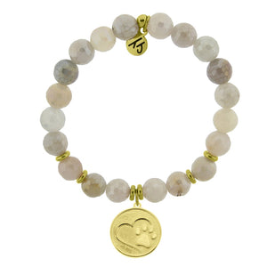 Paw Print Gold Charm Bracelet - TJazelle